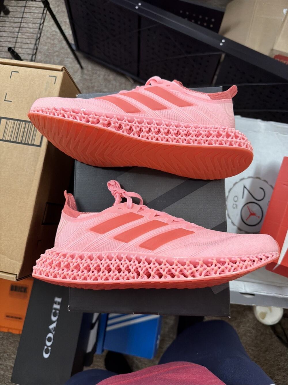 Size 7.5- Adidas Women's 4DFWD 4 Running Shoes, Lucid Pink/Bliss Pink/Semi Lucid